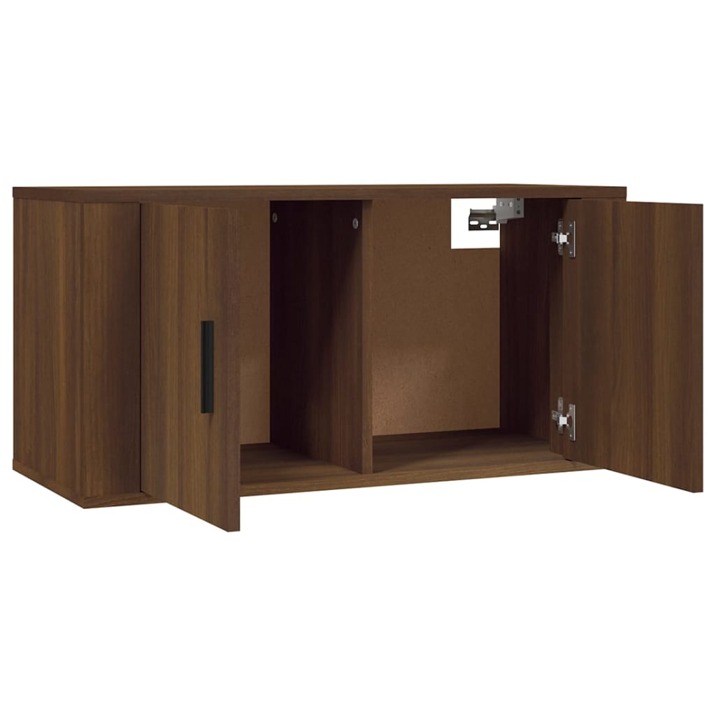 Set de muebles para TV 3 pzas madera roble marrón vidaXL