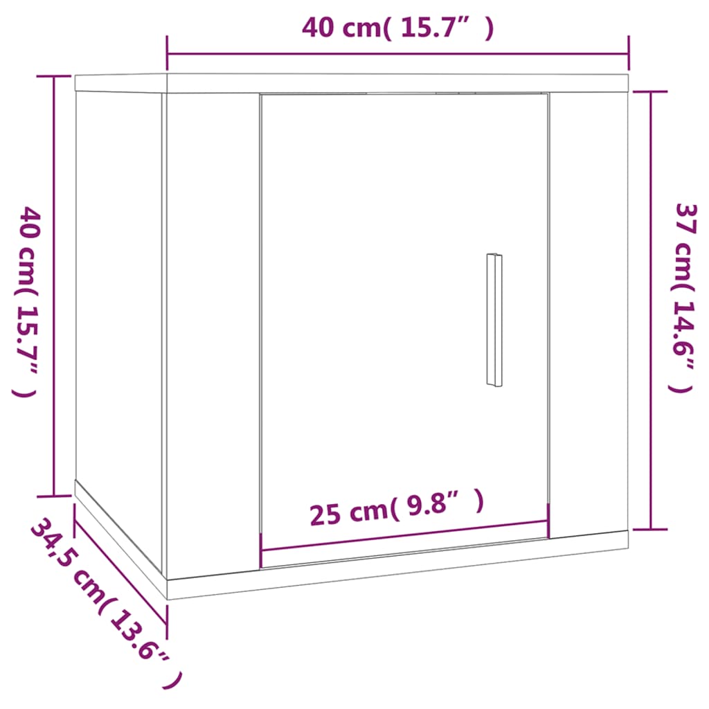 Set de muebles de TV 2 pzas madera roble ahumado vidaXL