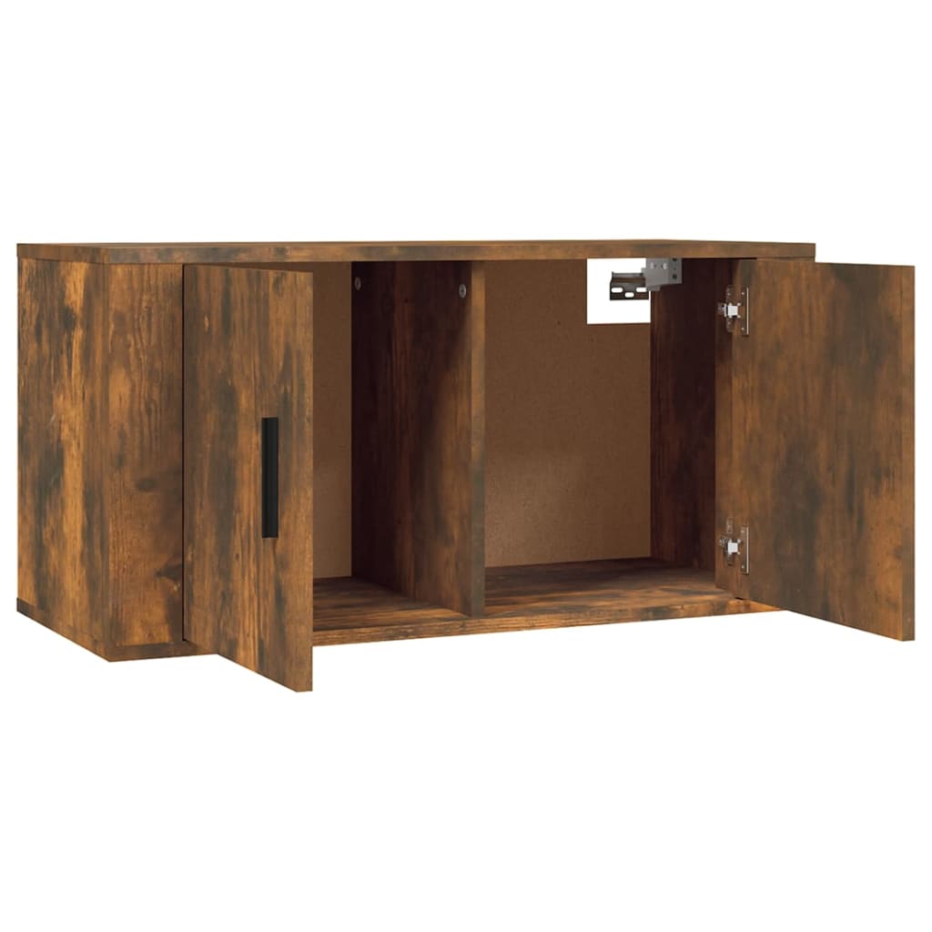 Set de muebles de TV 2 pzas madera roble ahumado vidaXL