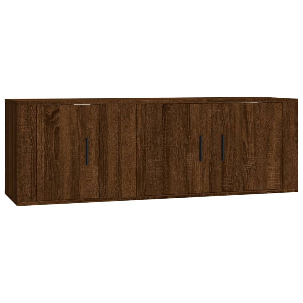 Set de muebles para TV 2 pzas madera roble marrón vidaXL