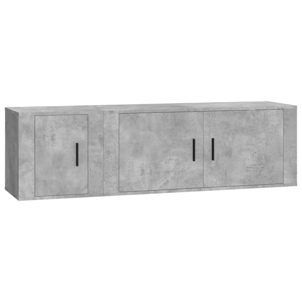 Set de muebles de TV 2 pzas madera gris hormigón vidaXL