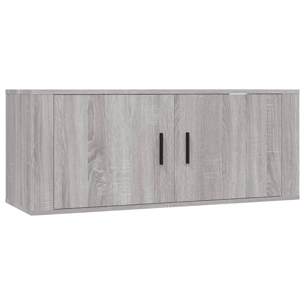 Set de muebles para TV 3 pzas madera gris Sonoma vidaXL