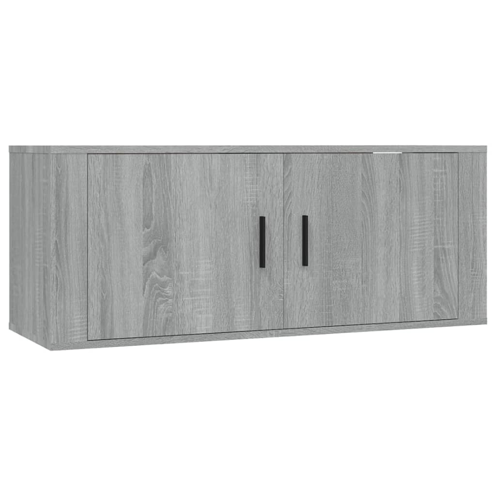 Set de muebles para TV 4 pzas madera gris Sonoma vidaXL