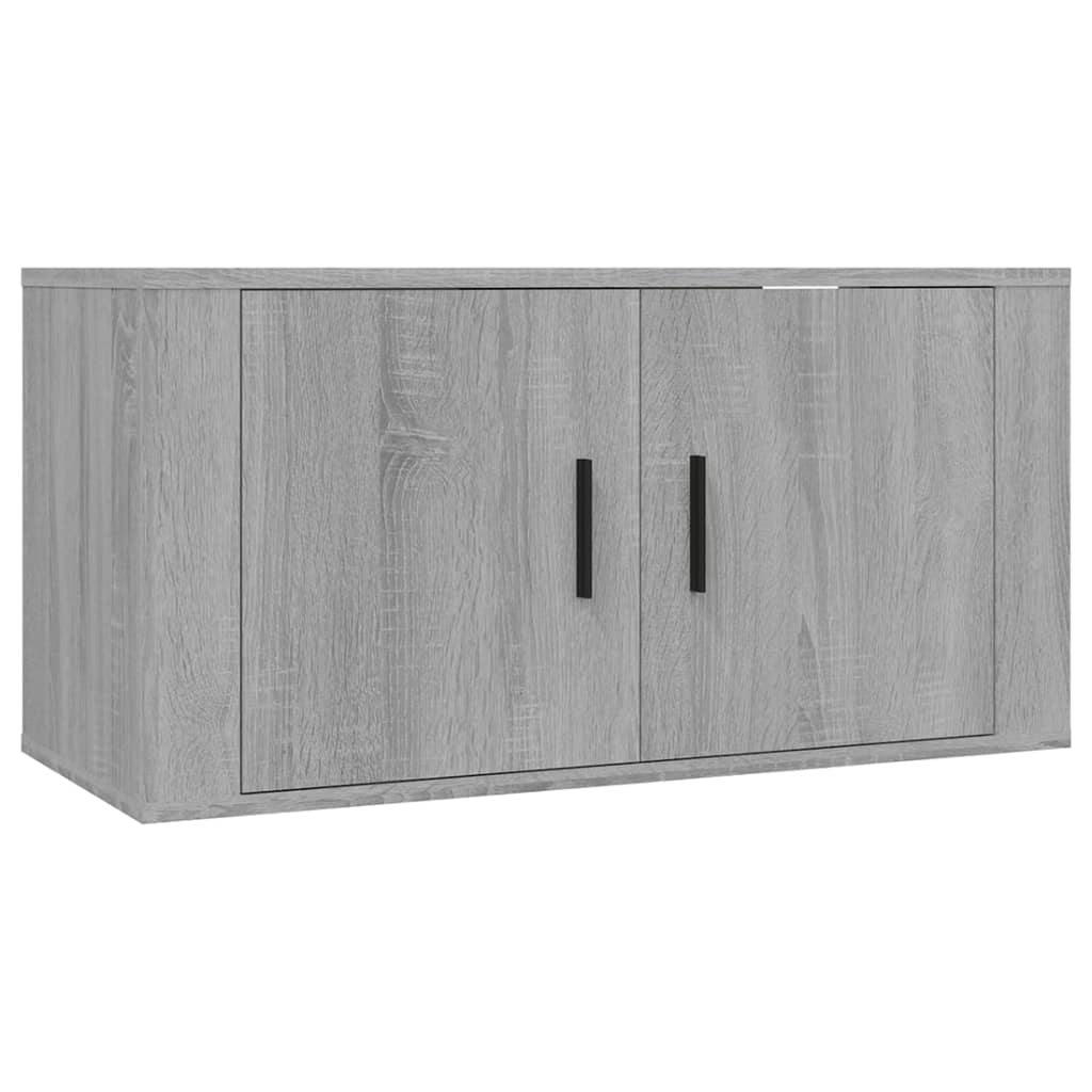 Set de muebles para TV 4 pzas madera gris Sonoma vidaXL