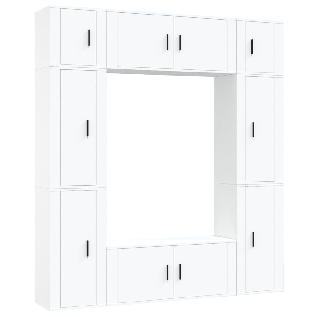 Set de muebles para TV 8 piezas madera blanco vidaXL