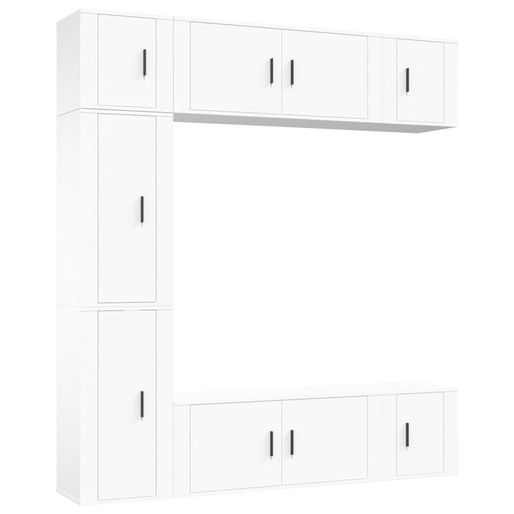 Set de muebles para TV 7 piezas madera blanco vidaXL