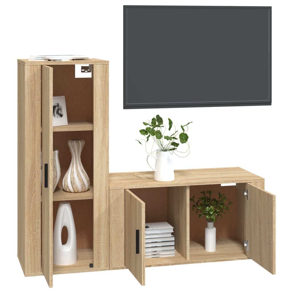 Set de muebles para TV 2 pzas madera roble Nexus vidaXL