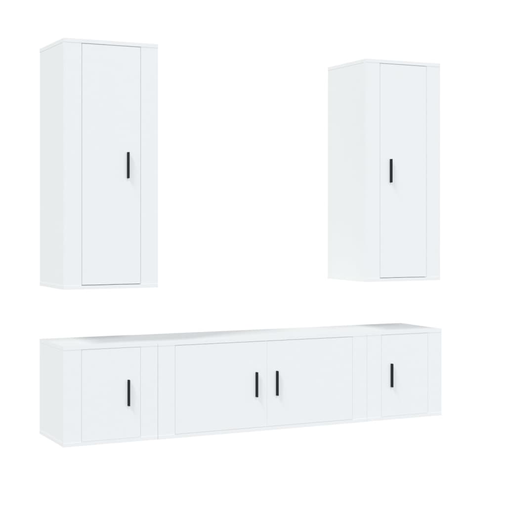 Set de muebles para TV 5 piezas madera blanco vidaXL