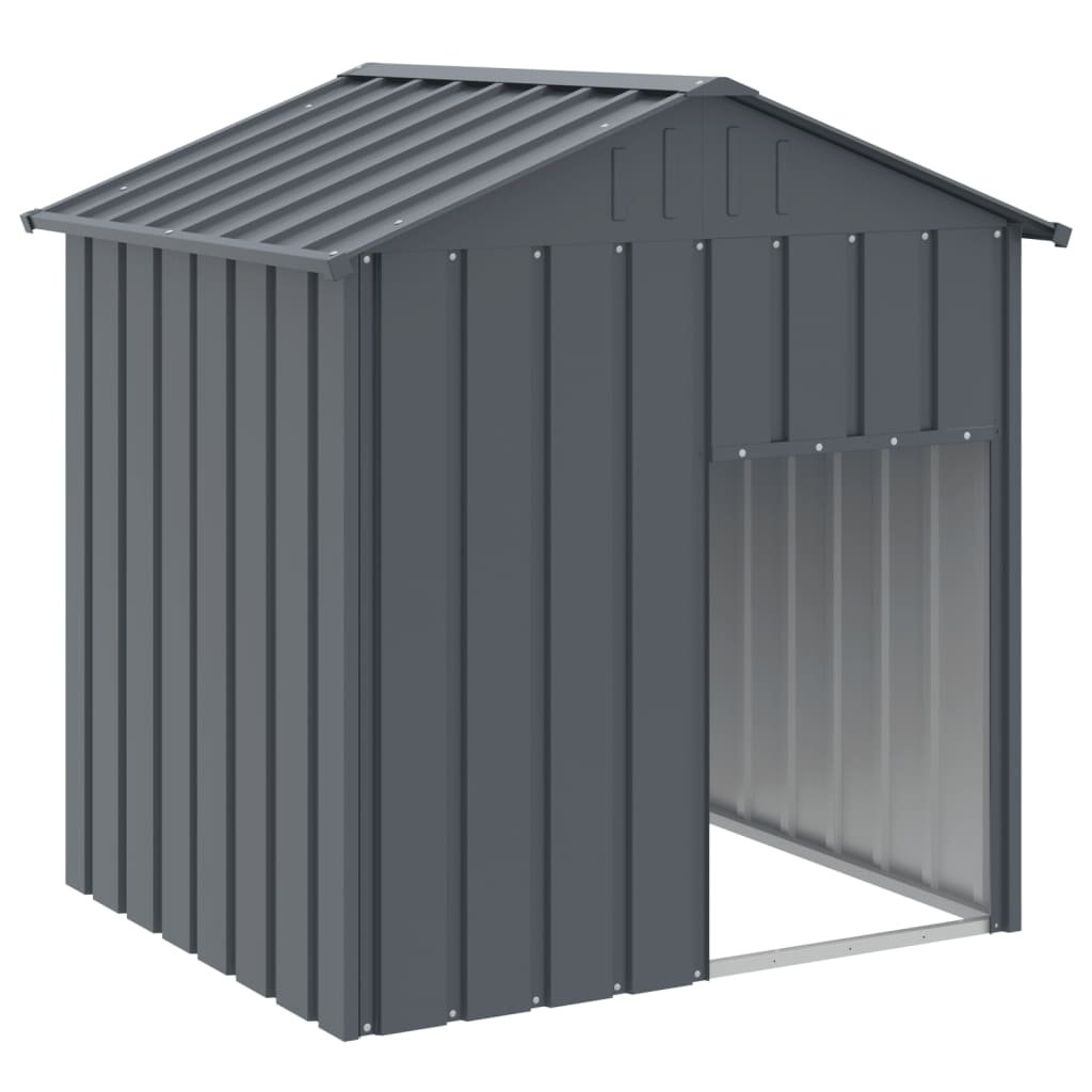 Cabine de cachorro com aço galvanizado cinza 117x103x123cm