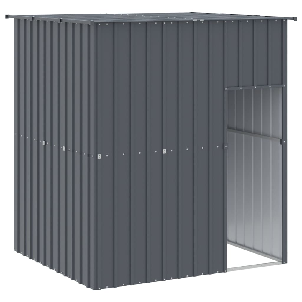 Cabine de cachorro com aço cinza galvanizado 165x153x181 cm