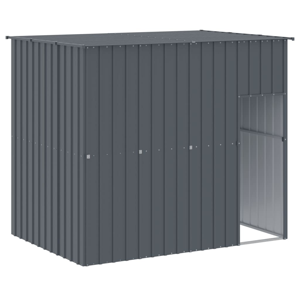 Cabine de cachorro com aço galvanizado cinza 214x153x181 cm