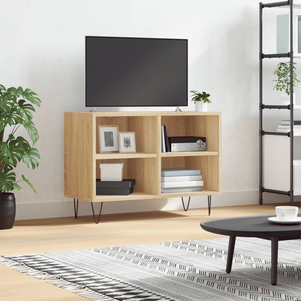 Vetonek Mueble de TV madera de ingeniería roble Sonoma 69,5x30x50 cm