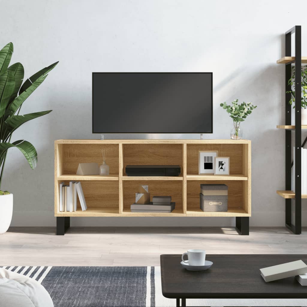 Vetonek Mueble de TV madera de ingeniería roble Sonoma 103,5x30x50 cm