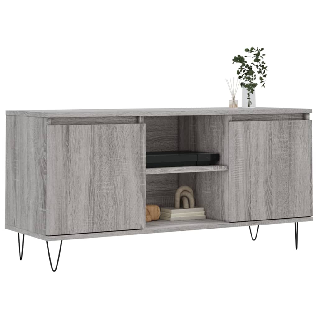 Sonoma Gray Engineering Wood TV furniture 104x35x50 cm