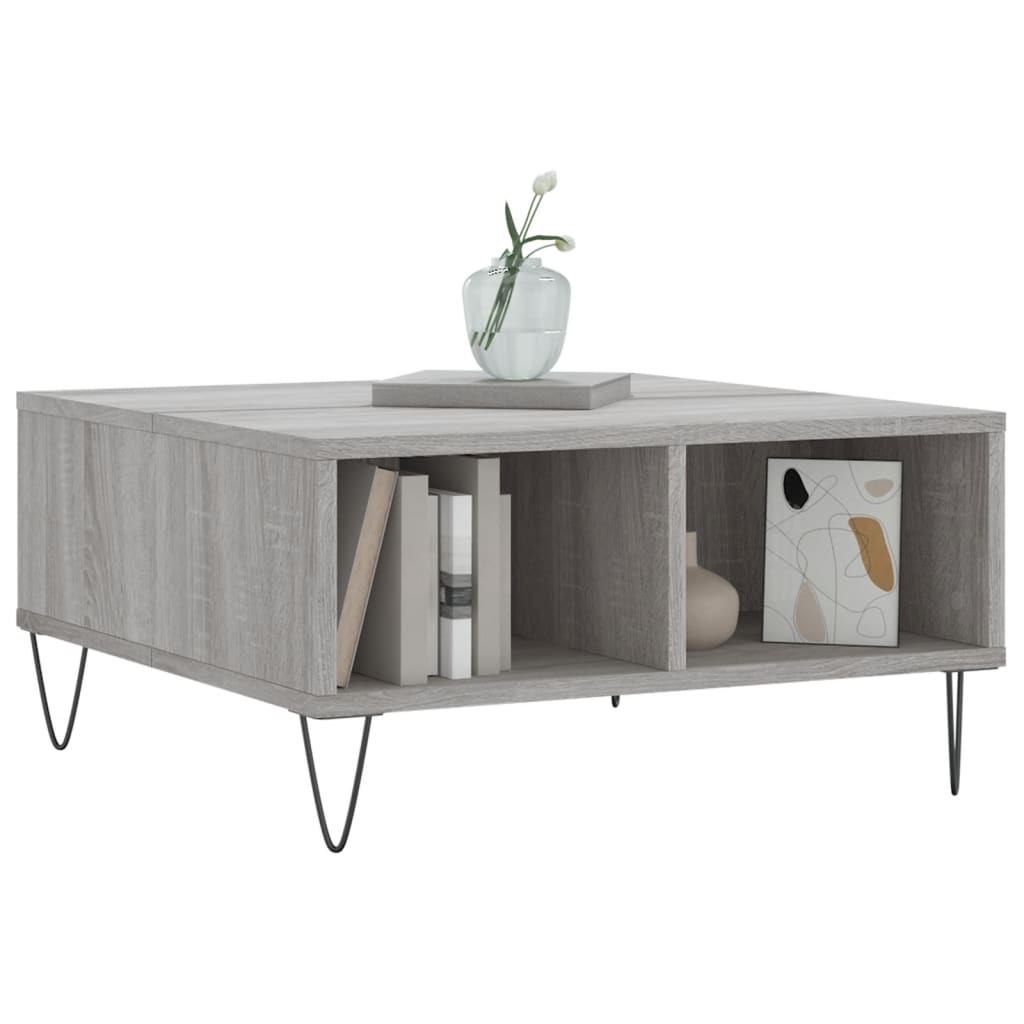 Sonoma 60x60x30 cm Gray Engineering Wood Center Table