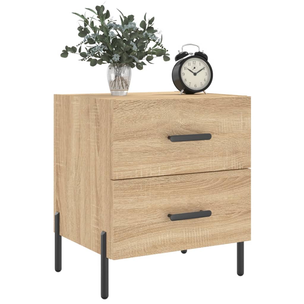 Mesita noche 2 uds madera sintetizada Nexus roble Sonoma 40x35x47,5 cm