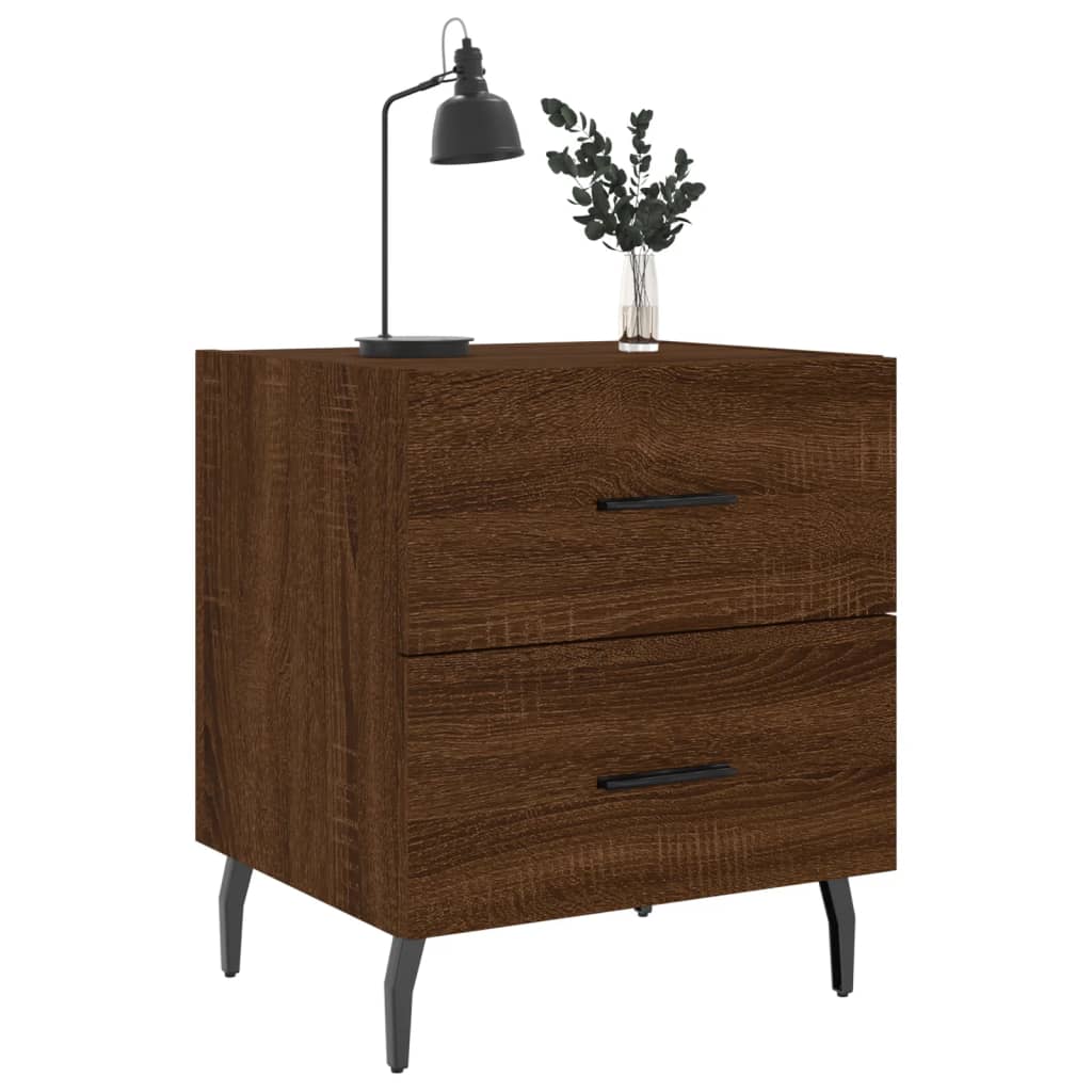 Night Table Engineering Wood Brown 40x35x47.5 cm