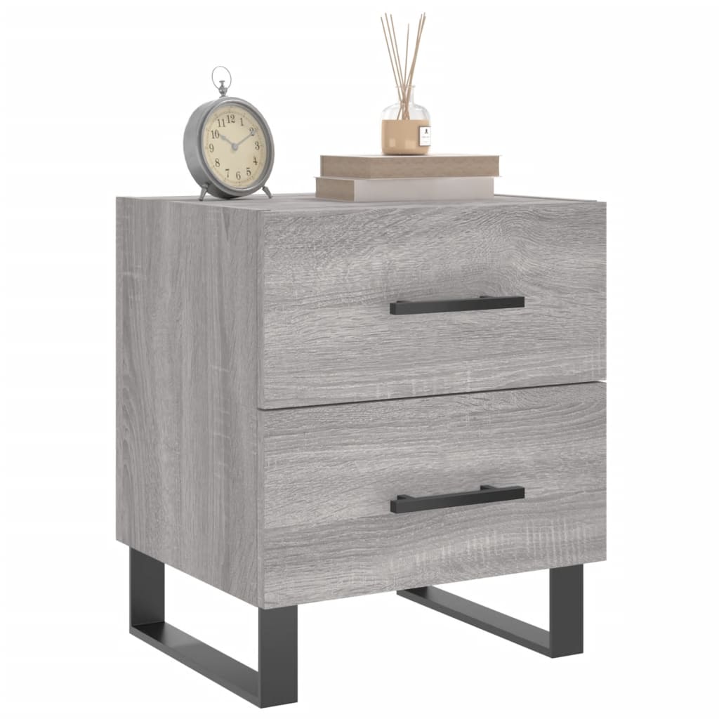 Mesitas noche 2 uds madera sintetizada Nexus gris Sonoma 40x35x47,5 cm