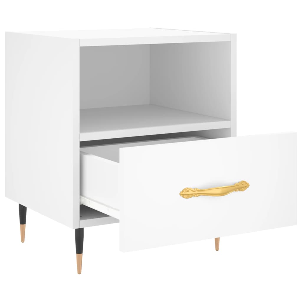 Nachttisch White Engineering Wood 40x35x47,5 cm