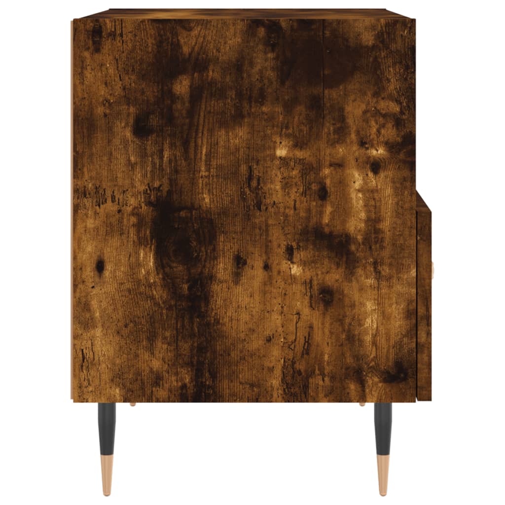 Mesita de noche madera sintetizada Nexus roble ahumado 40x35x47,5 cm - Vetonek