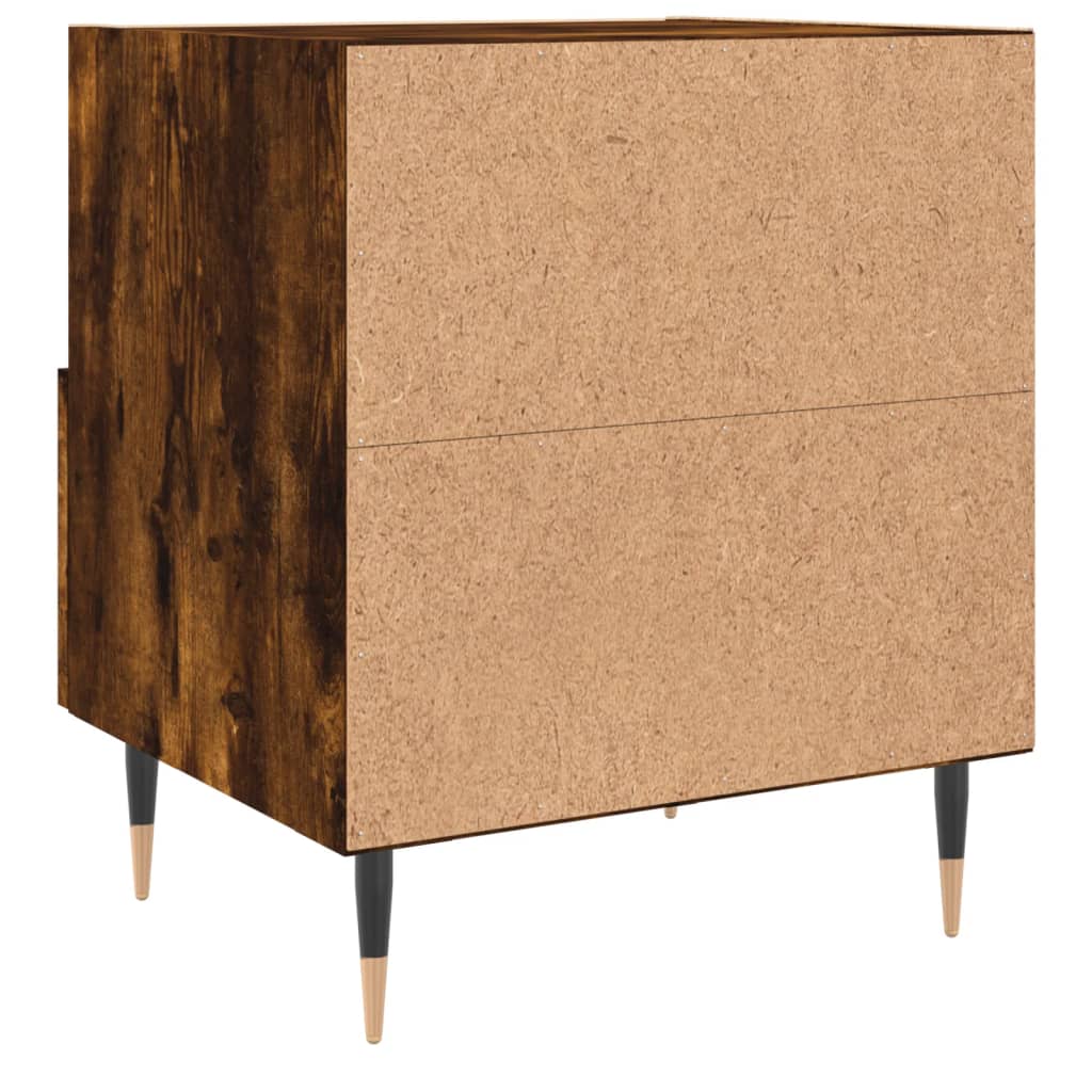 Mesita de noche madera sintetizada Nexus roble ahumado 40x35x47,5 cm - Vetonek