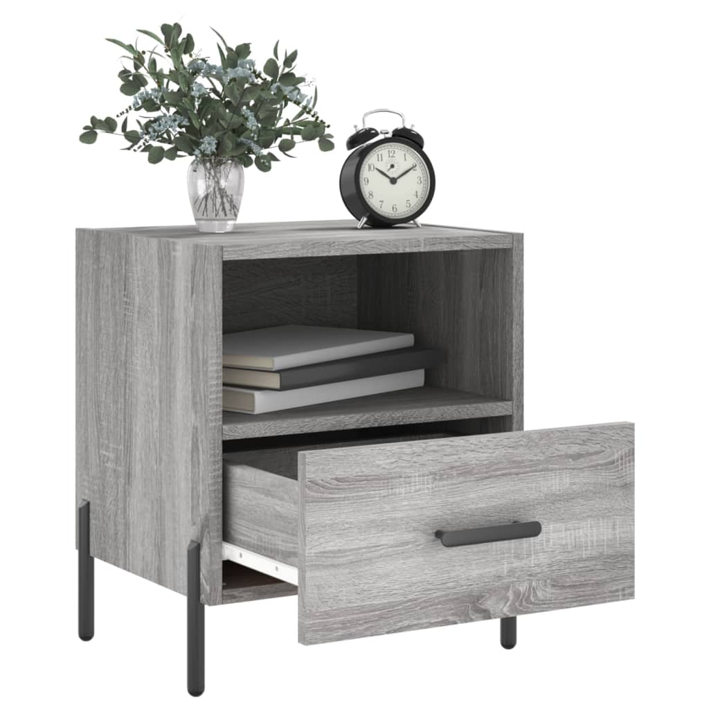 Mesitas noche 2 uds madera sintetizada Nexus gris Sonoma 40x35x47,5 cm