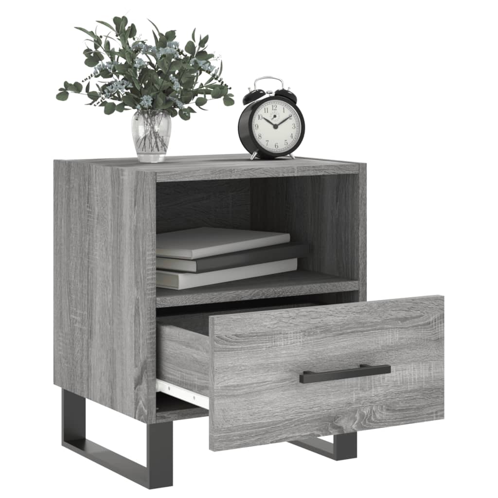 Mesitas noche 2 uds madera sintetizada Nexus gris Sonoma 40x35x47,5 cm - Vetonek