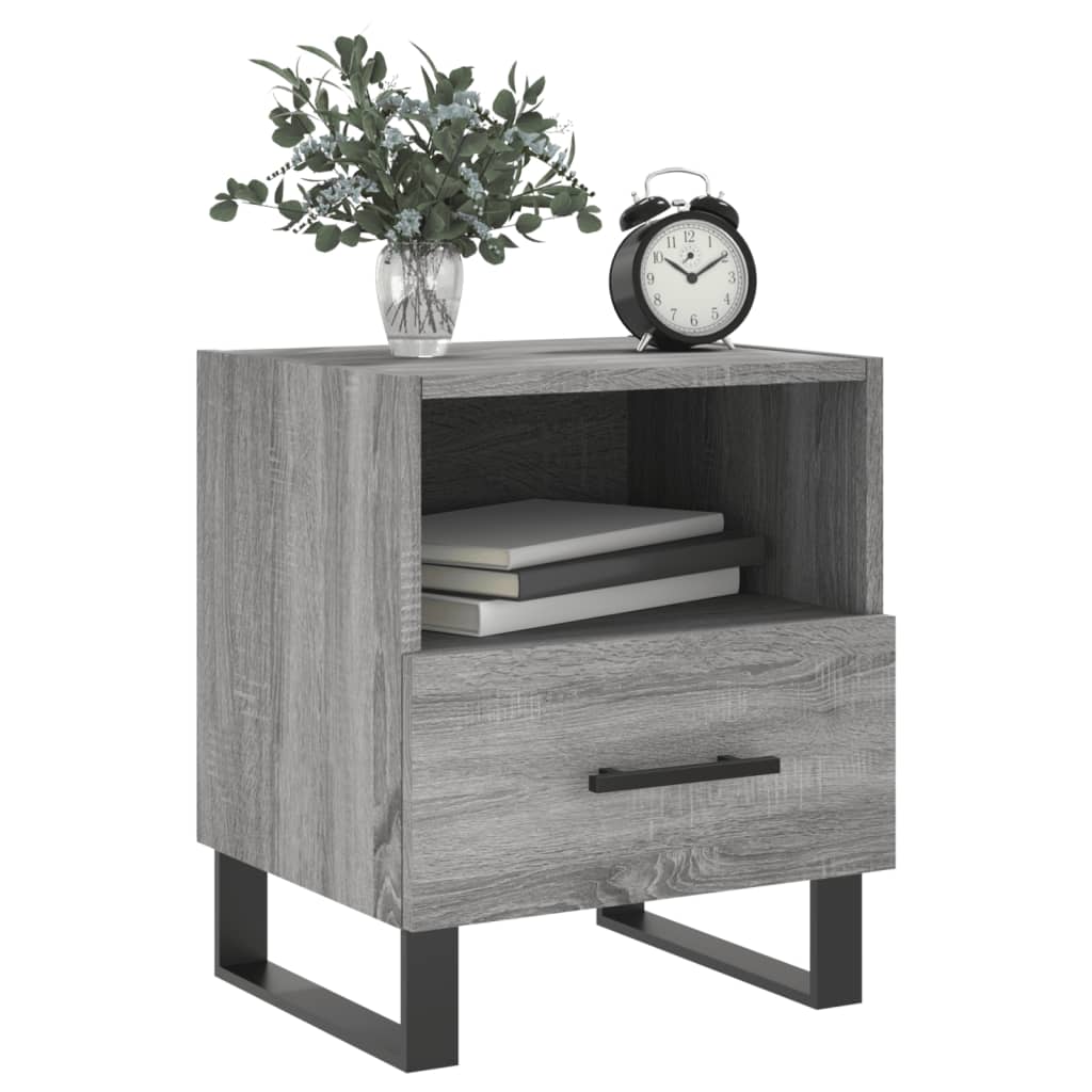 Mesitas noche 2 uds madera sintetizada Nexus gris Sonoma 40x35x47,5 cm - Vetonek