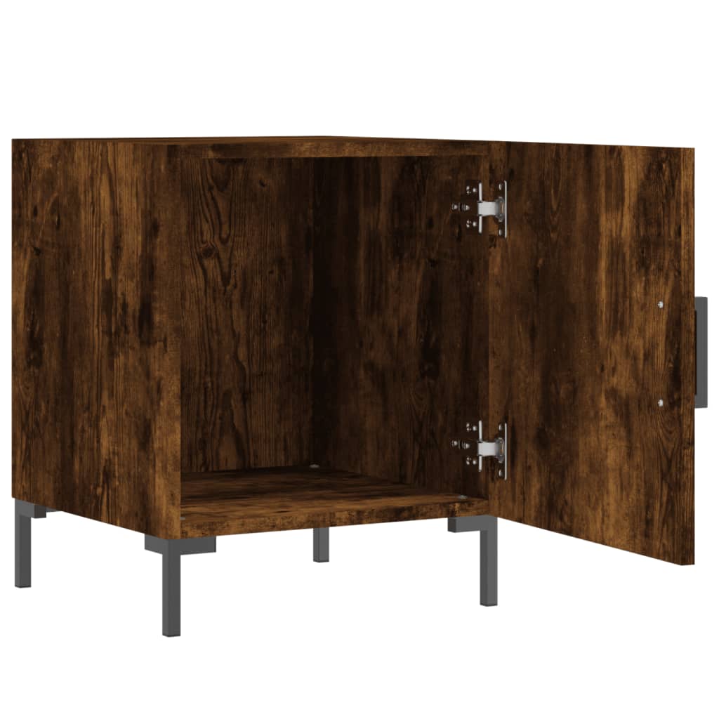 Mesa de cabeceira noturna Ahumado Oak Engine 40x40x50 cm