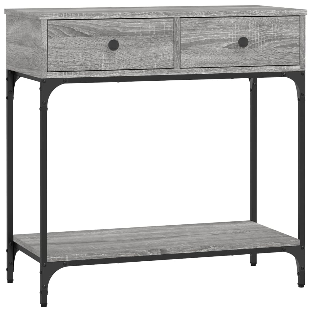 Mesa consola madera de ingeniería gris Sonoma 75x34,5x75 cm - Vetonek