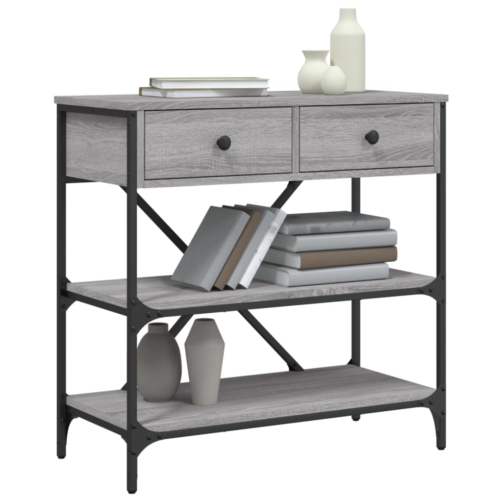 Sonoma Grey Engineering Wood Console 75x34,5x75 cm