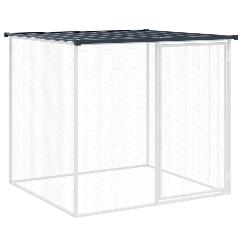 Gallinero con techo acero galvanizado antracita 603x98x90 cm vidaXL