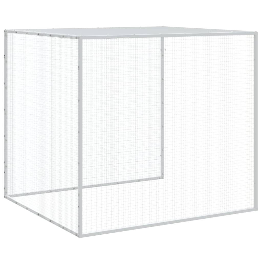 Gallinero con techo acero galvanizado antracita 603x98x90 cm vidaXL