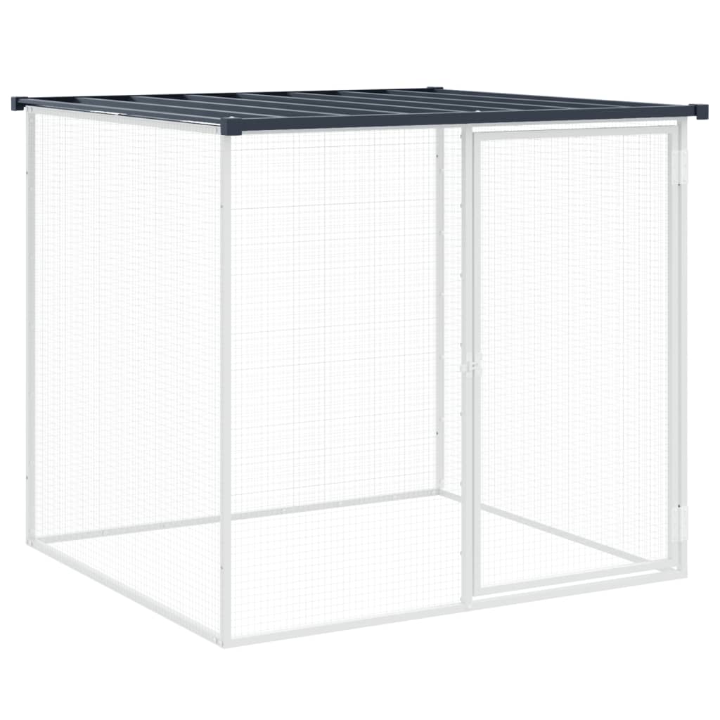 Gallinero con techo acero galvanizado antracita 1003x98x90 cm vidaXL