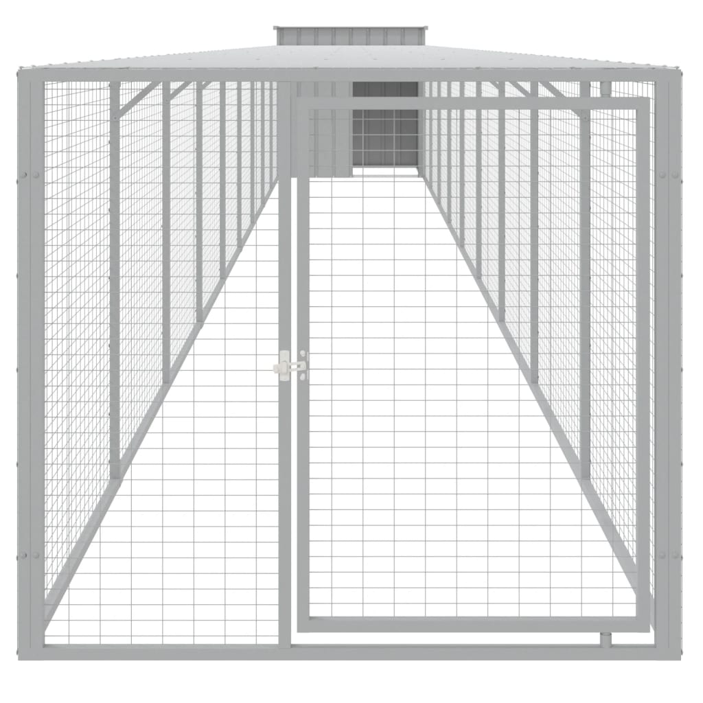 Gallinero y corral acero galvanizado gris claro 110x1017x110 cm vidaXL