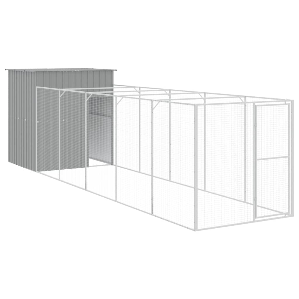 Corral Caseta Galvanizada Cinza Cinzento Luz 165x659x181cm