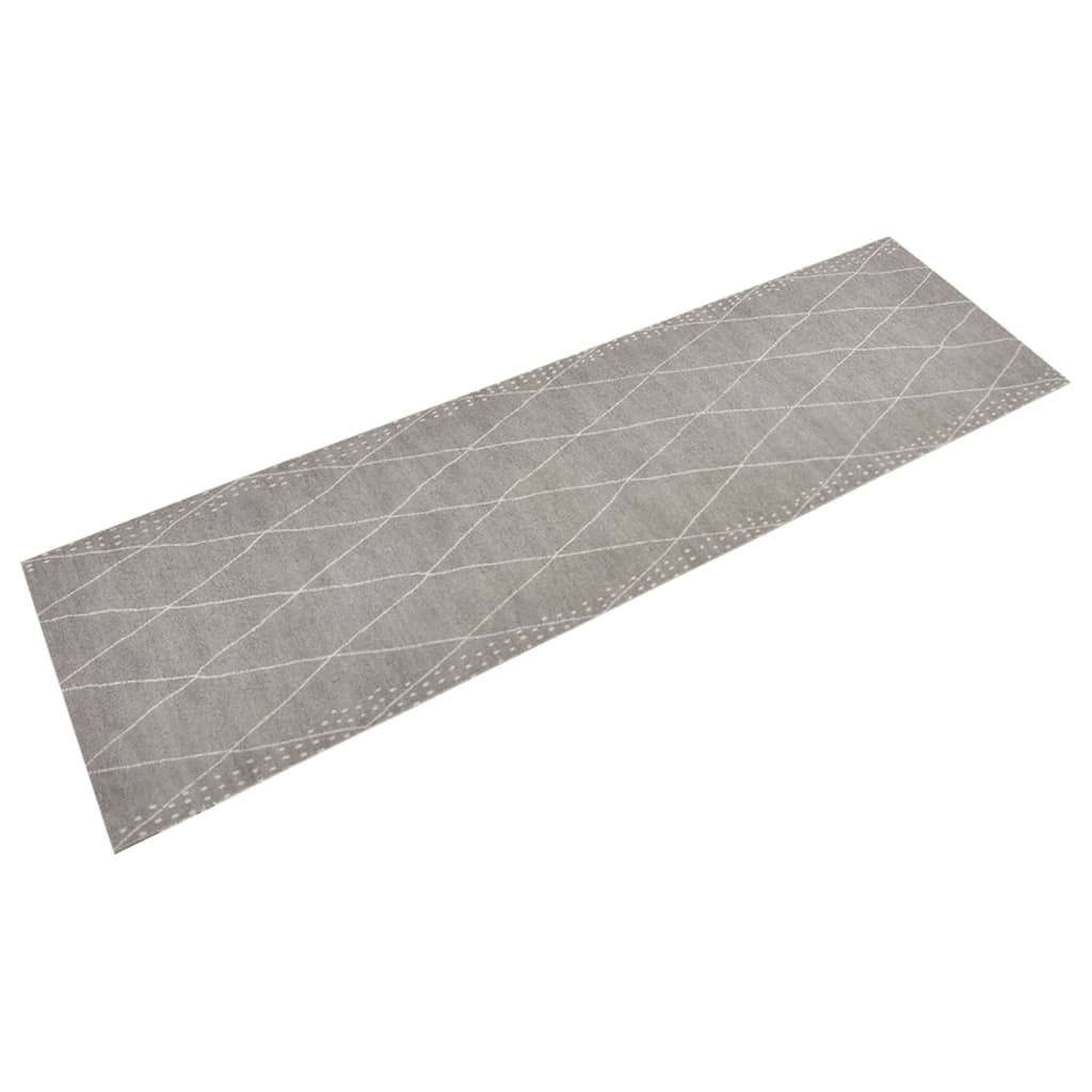 Vetonek Alfombra de cocina lavable terciopelo dibujo rombos 45x150 cm