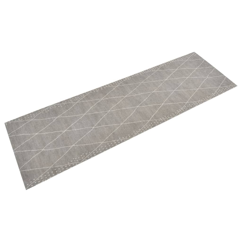 Vetonek Alfombra de cocina lavable terciopelo dibujo rombos 60x180 cm