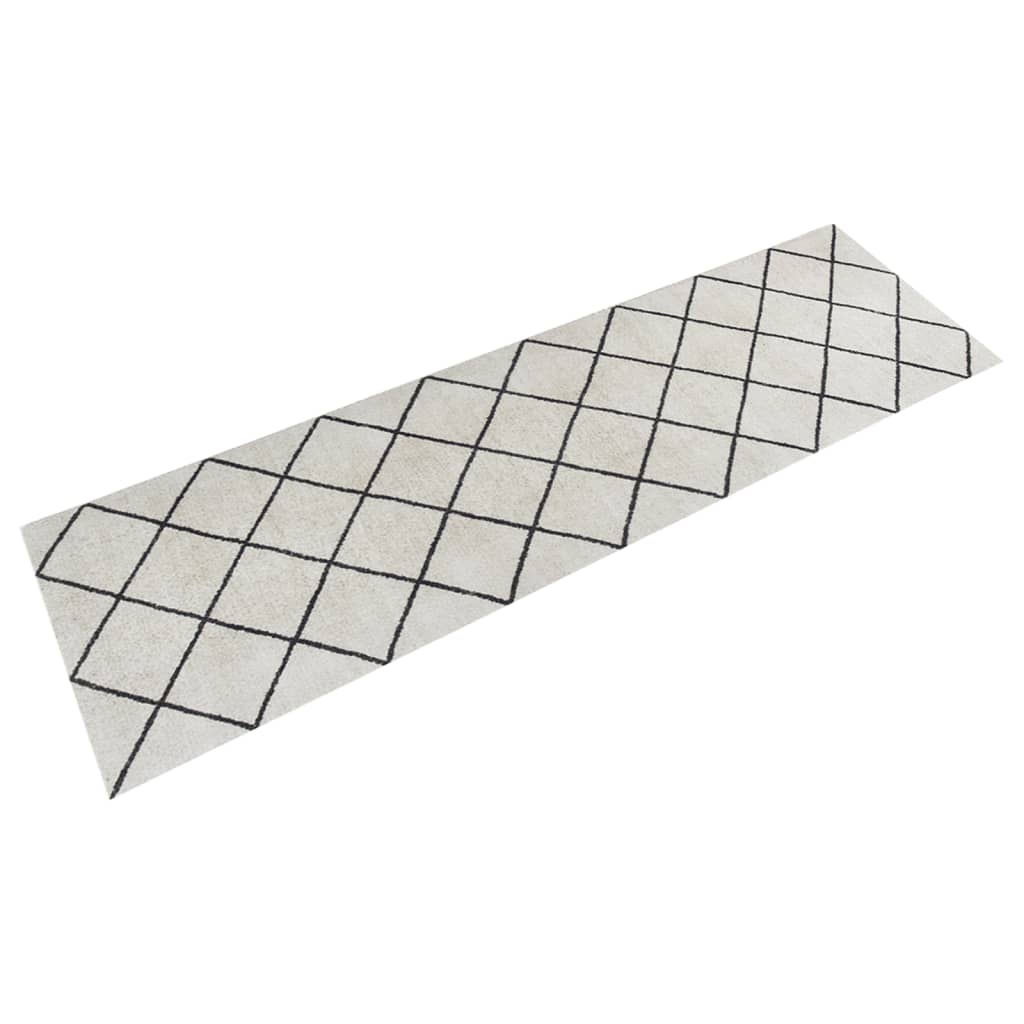 Vetonek Alfombra de cocina lavable terciopelo cuadrados 45x150 cm