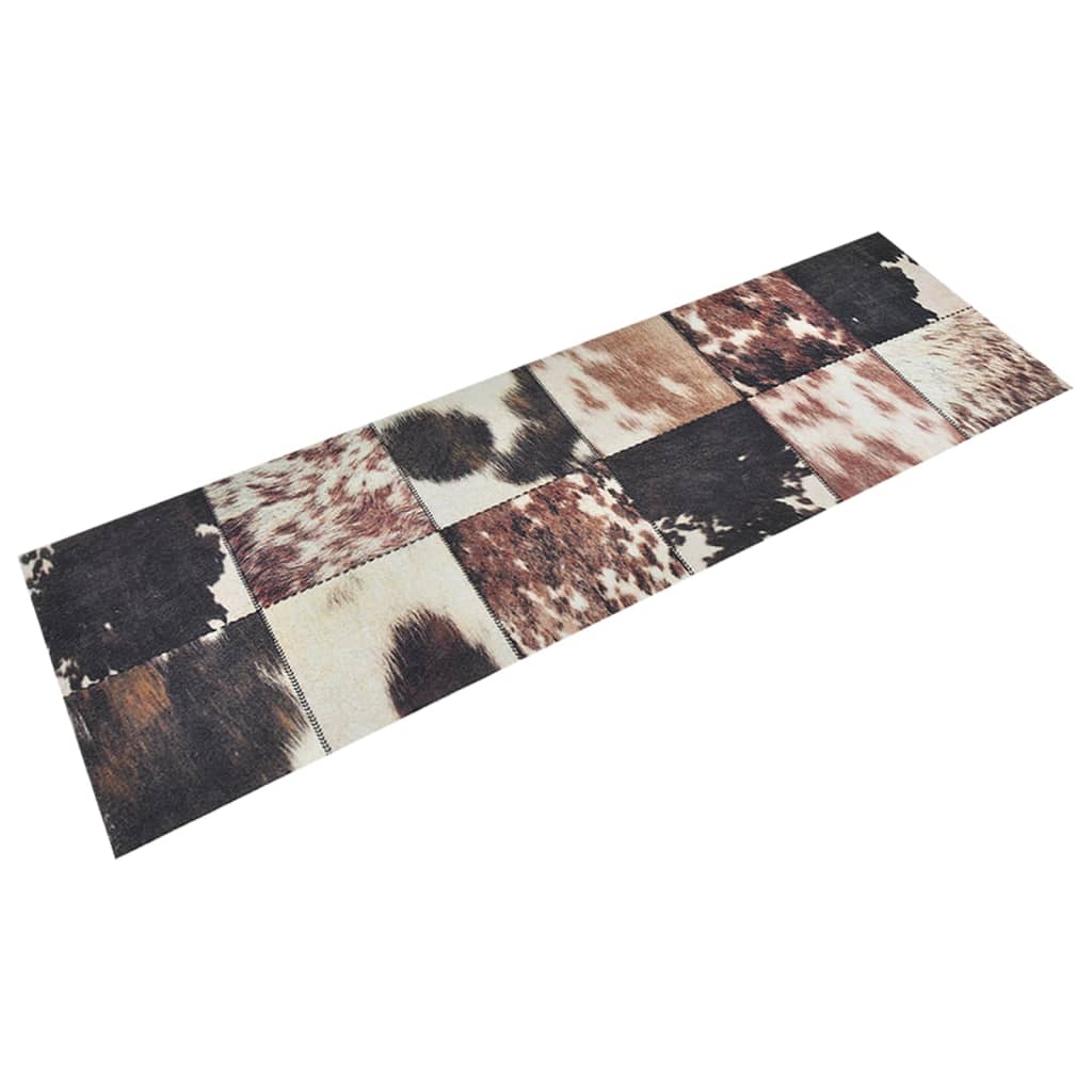 Vetonek Alfombra de cocina lavable terciopelo piel animal 60x180 cm