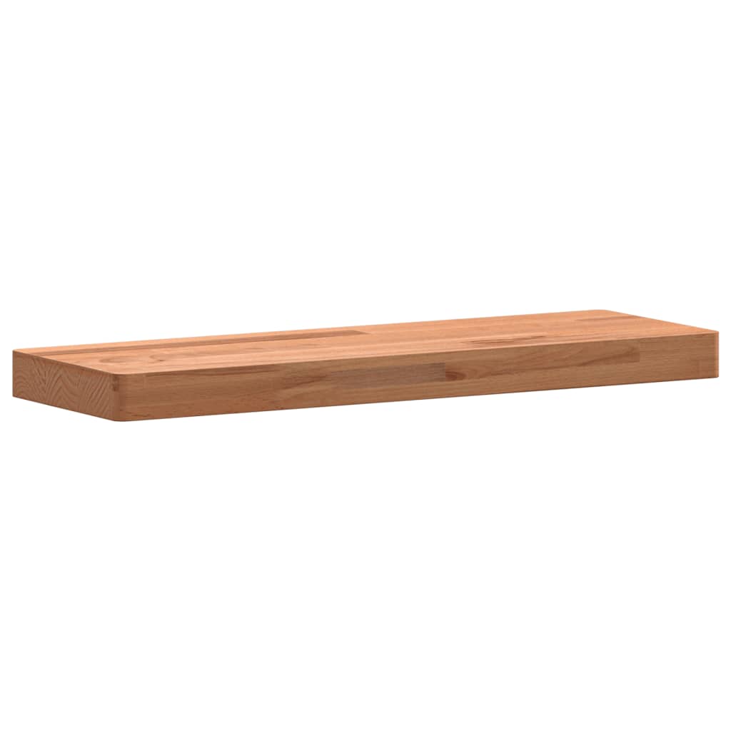 Estante de pared madera maciza de haya 60x20x4 cm