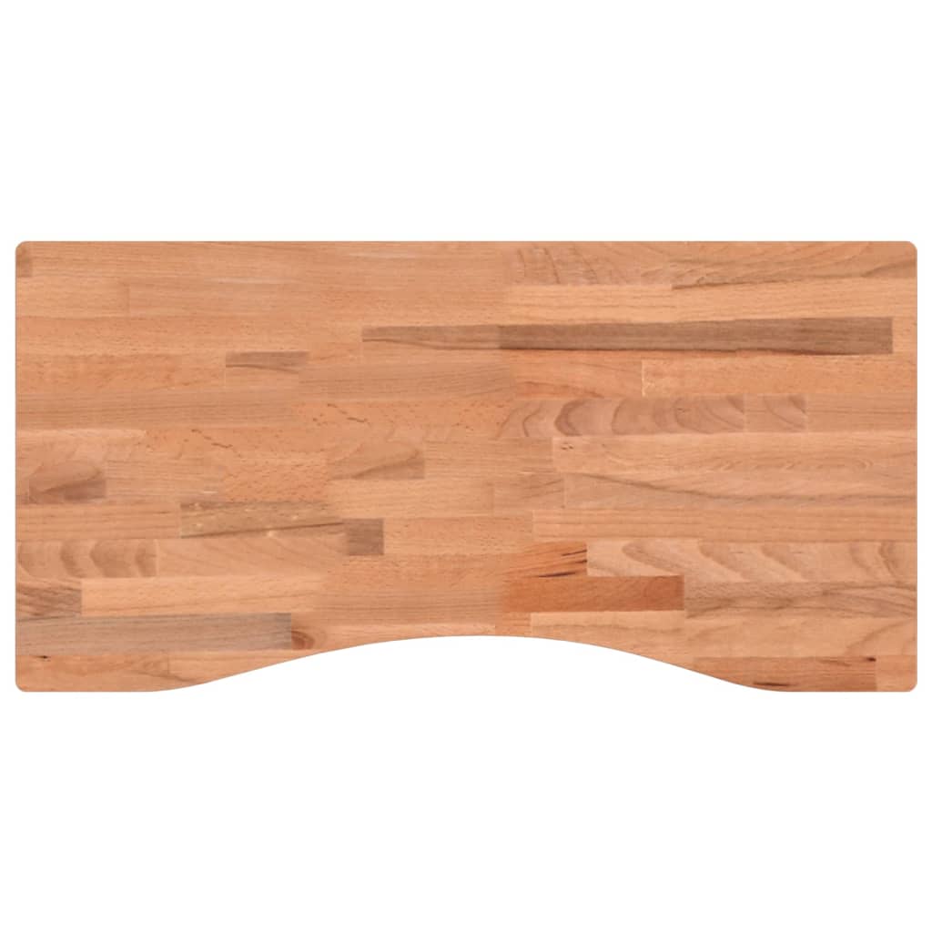 Tablero de escritorio madera maciza de haya 80x(36-40)x1,5 cm V9481 Vetonek