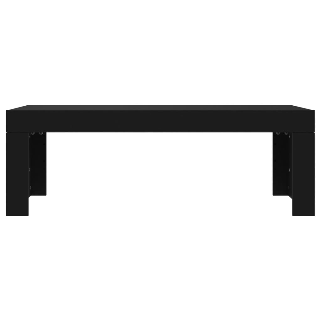 Mesa de centro madera de ingeniería negro 102x50x36 cm V67