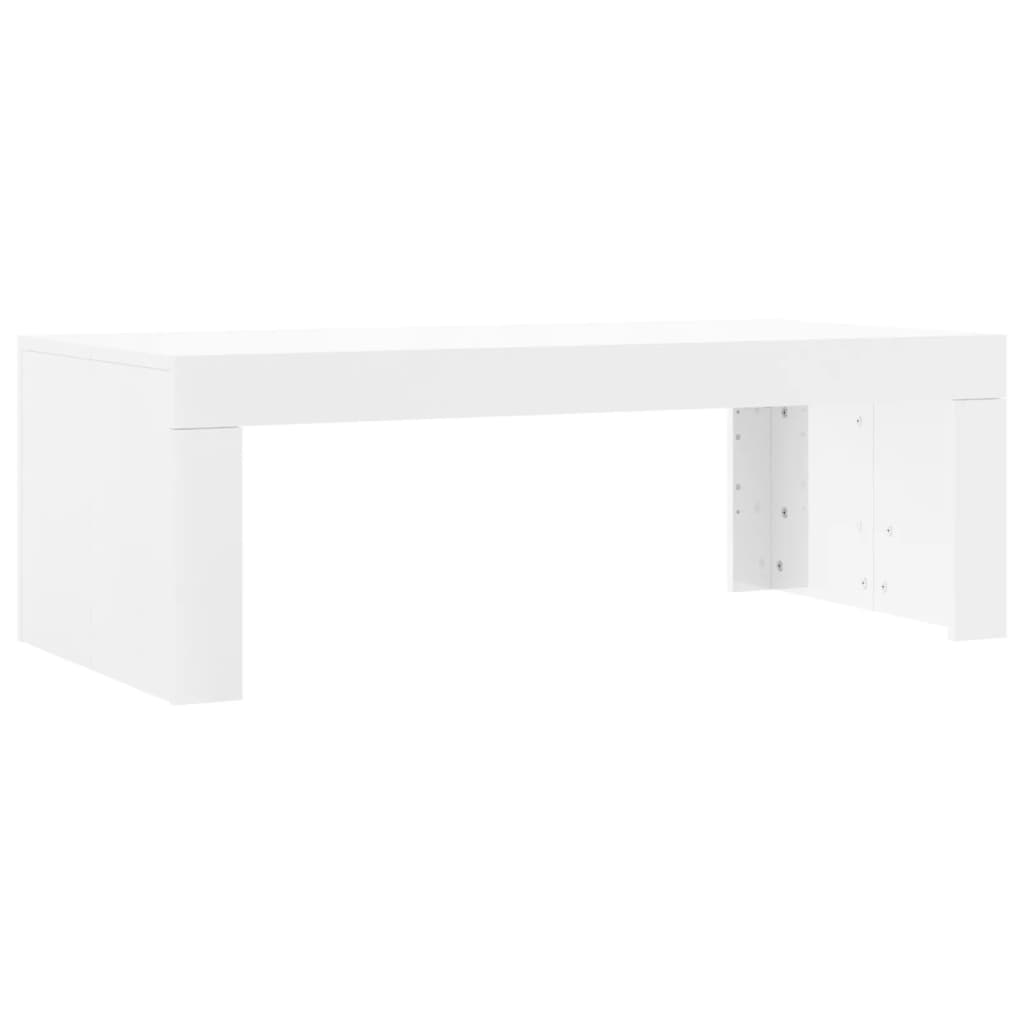 Mesa de centro madera de ingeniería blanco brillo 102x50x36 cm vidaXL