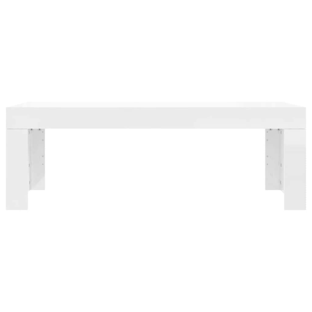 Mesa de centro madera de ingeniería blanco brillo 102x50x36 cm vidaXL