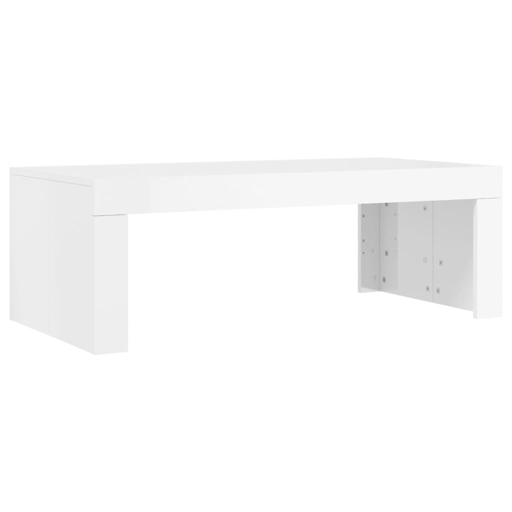 Mesa de centro madera de ingeniería blanco brillo 102x50x36 cm vidaXL