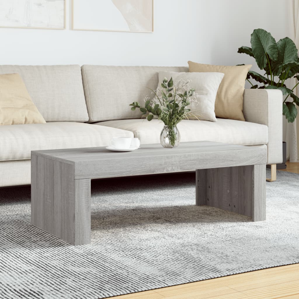 Vetonek Mesa de centro madera de ingeniería gris Sonoma 102x50x36 cm