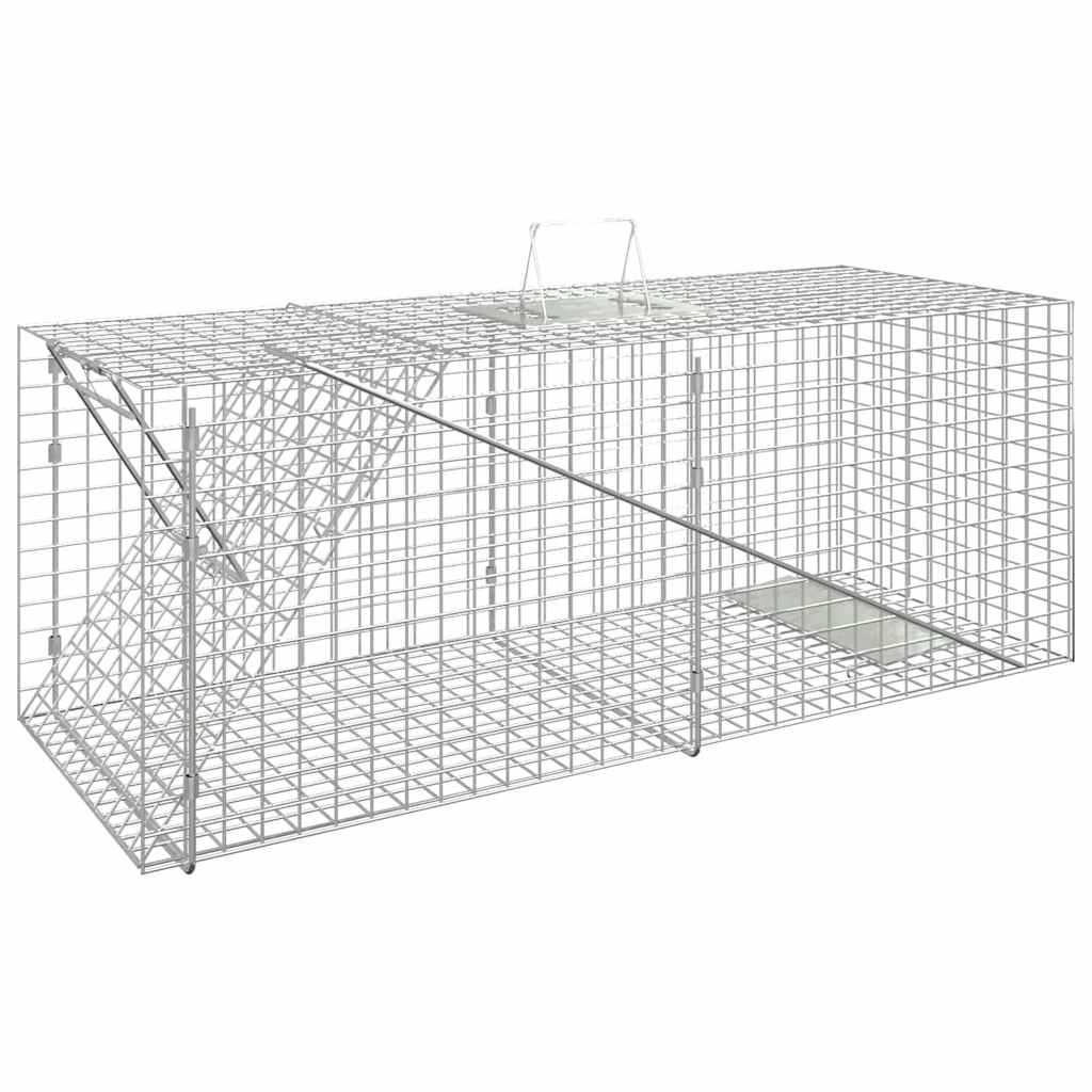 Vetonek Trampa para animales hierro galvanizado 64,5x25x26,5 cm