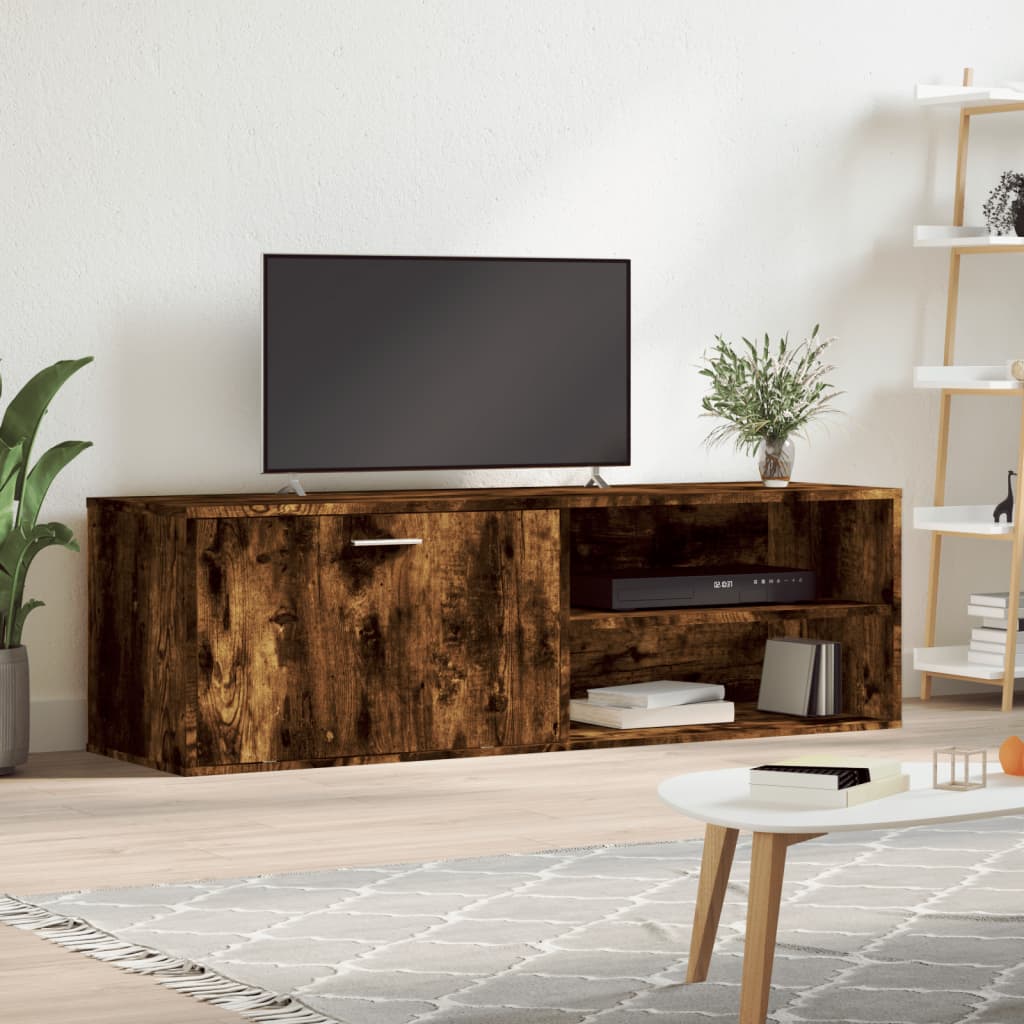 Vetonek Mueble de TV madera de ingeniería roble ahumado 120x34x37 cm