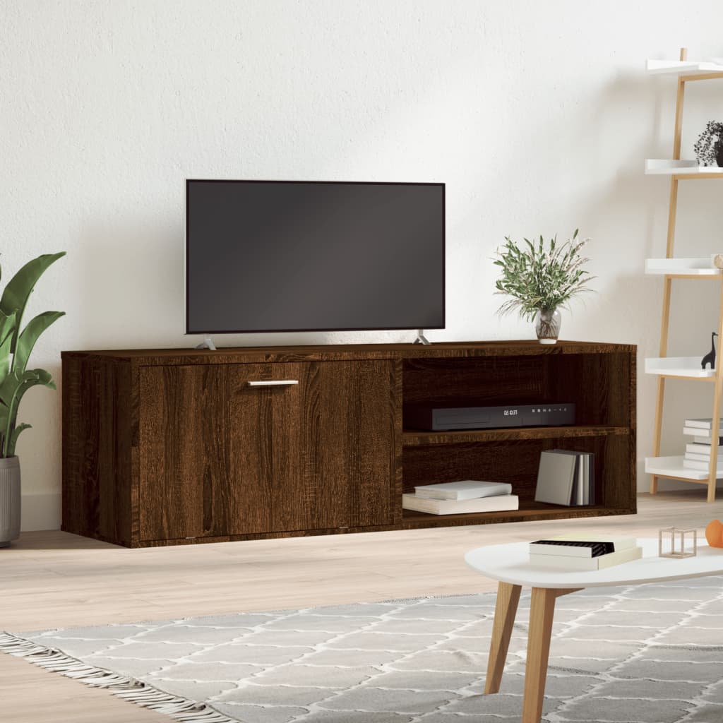 Vetonek Mueble de TV madera de ingeniería marrón roble 120x34x37 cm